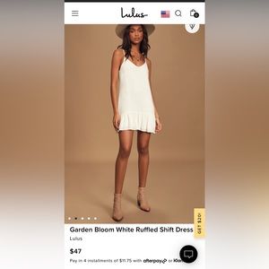 Lulus Garden Bloom White Ruffled Shift Dress